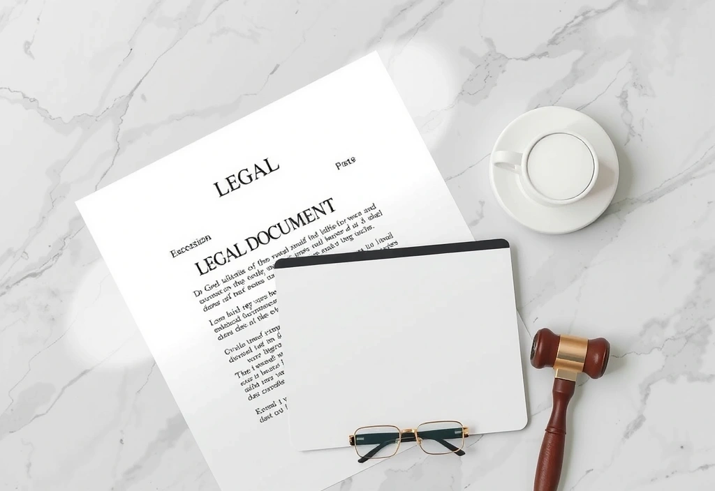 Mermer bir yüzeyde üstten çekim, yasal belge ve tel karelama çizimi