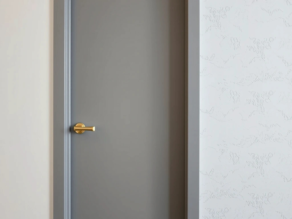 Layrixa stüdyosunun modern minimalist kapısı,  ışıkla vurgulanmış